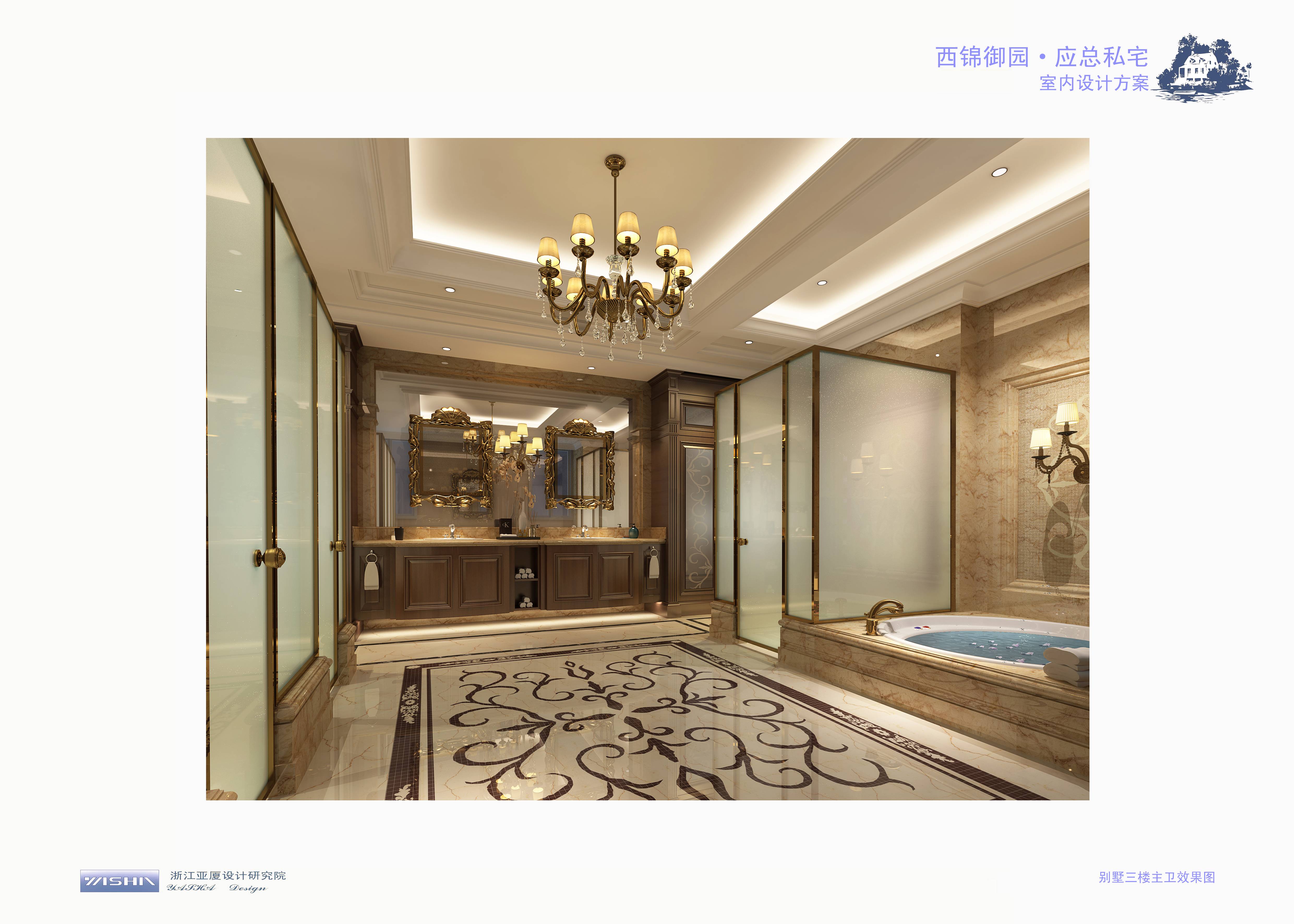 浙江亚厦 西景佳园欧式风格别墅 CAD施工图纸+效果图大图105-3