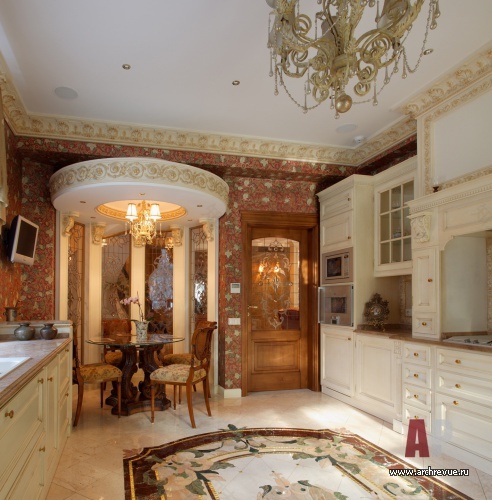 豪华古典风格带泳池别墅室内设计丨Михайлова Светлана(米哈伊洛娃·斯韦特兰娜)-19