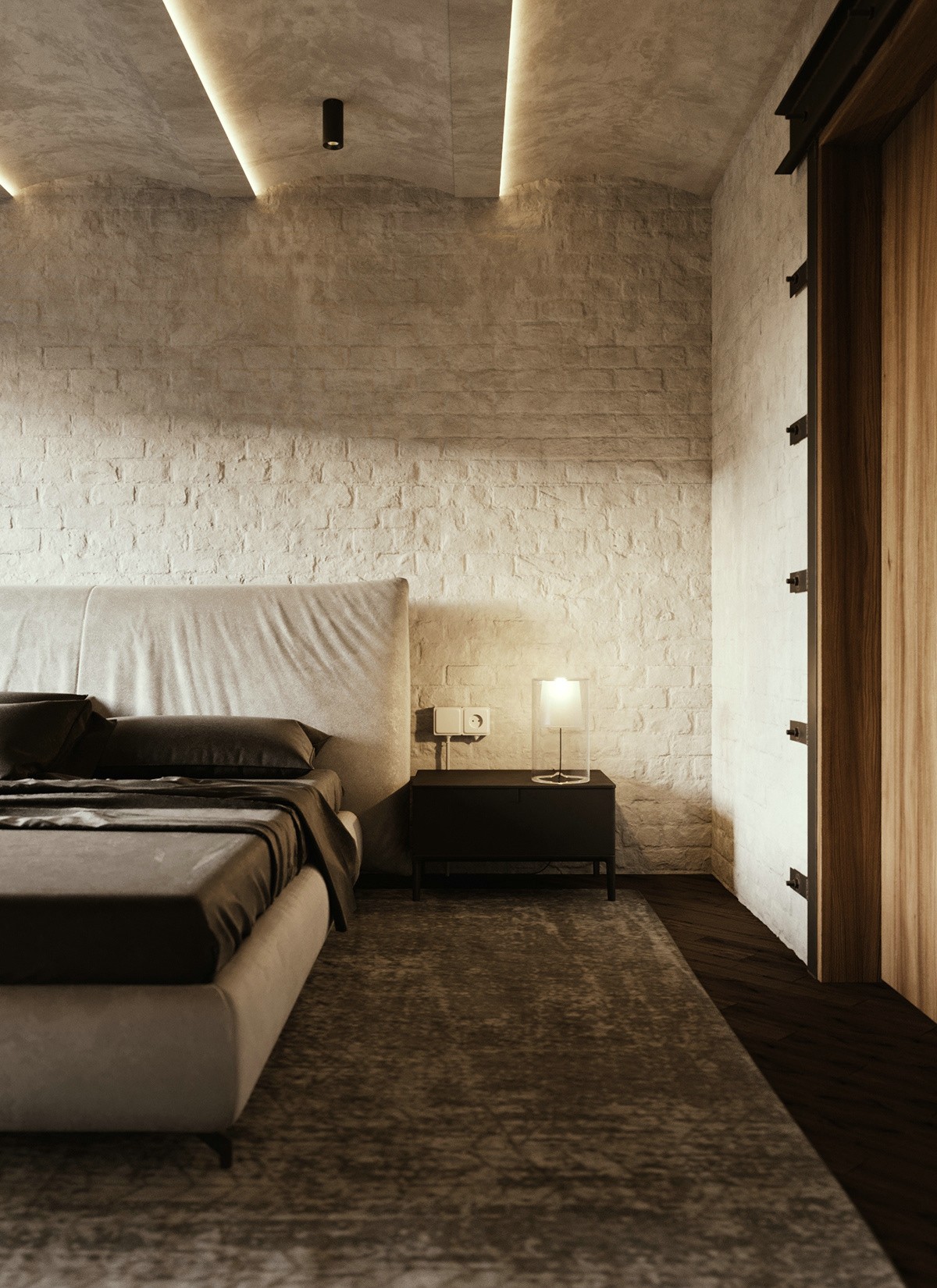 高级黑遇上工业风,酷感十足的理性居所-11