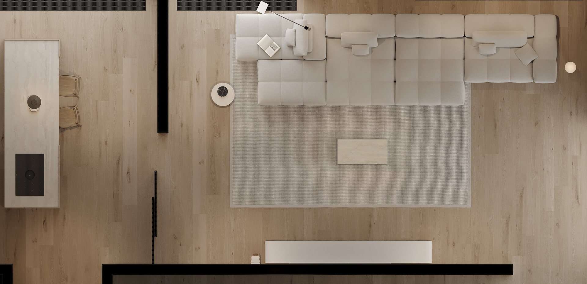 living room (3ds max & corona workshop)-7