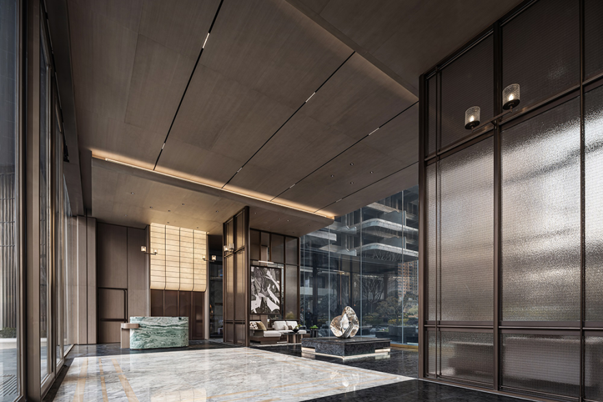 孝感九烨鼎观如院小区大堂,样板间丨中国孝感丨太谷形上-10