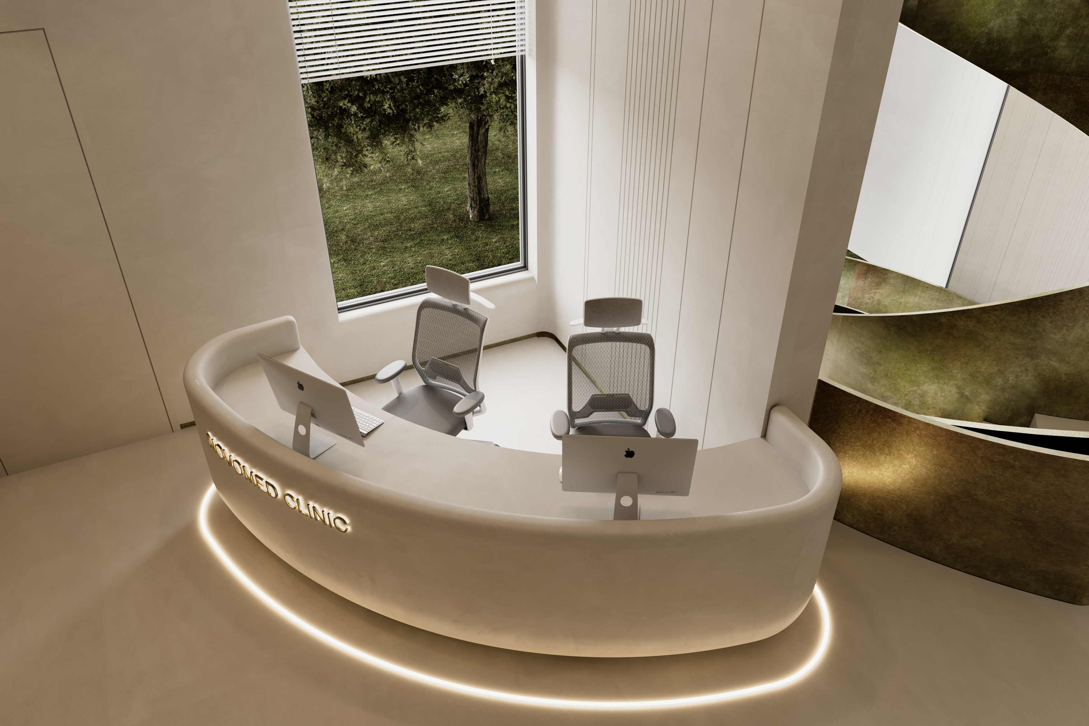 简洁诊所接待处丨阿联酋迪拜丨Doaa Ashraf-18