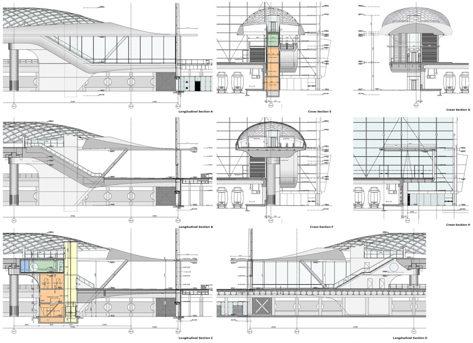 海牙轻轨站 | 参数化设计的透明拱形网格屋顶-43