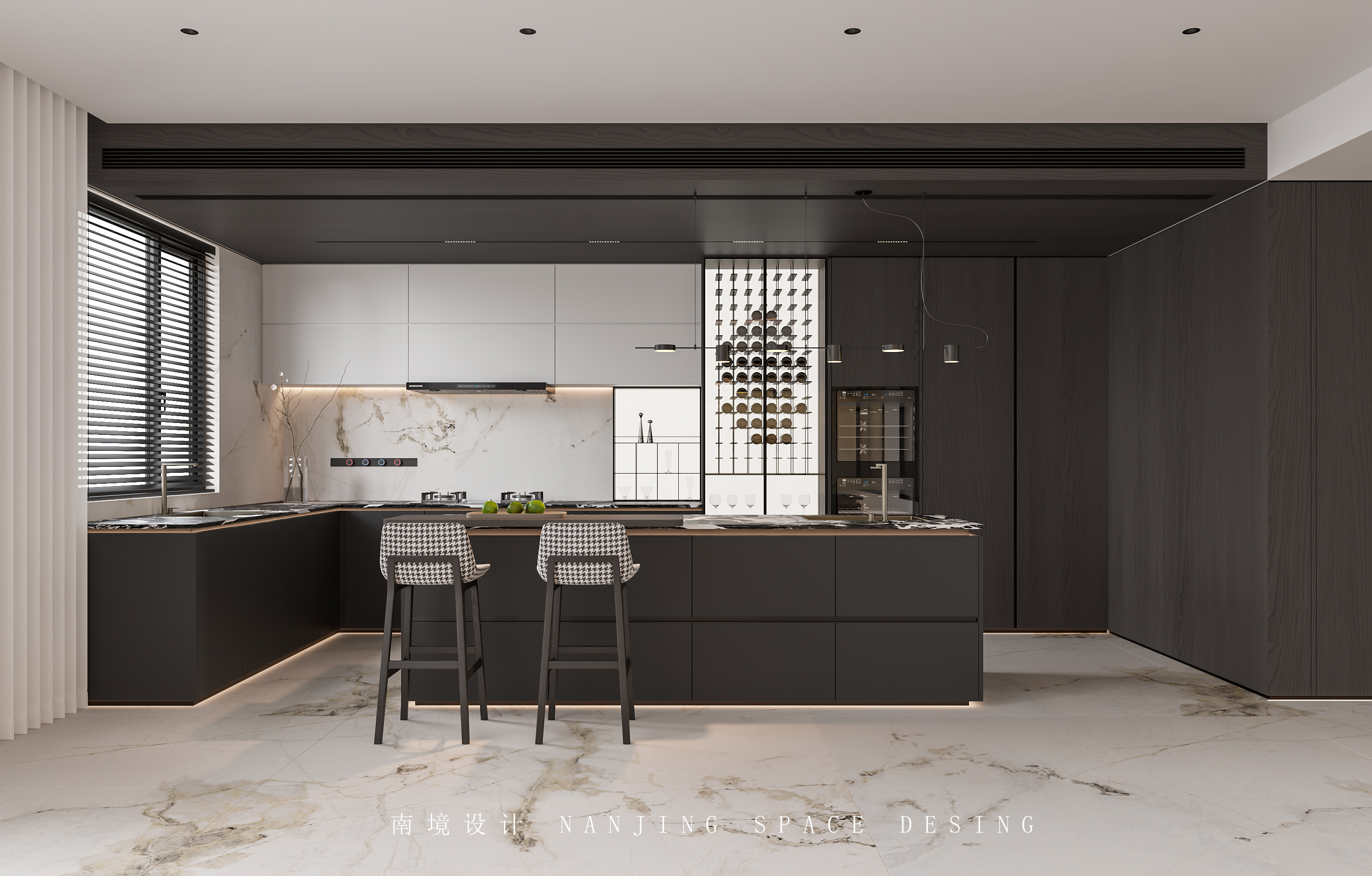 现代挑空别墅-6