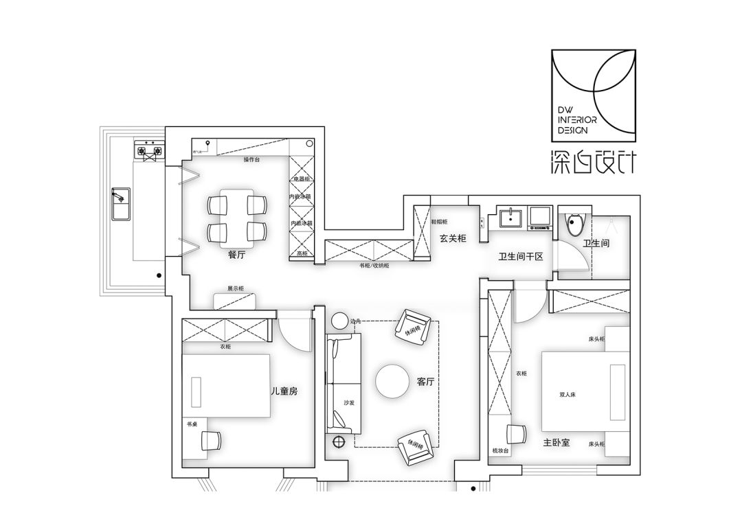 深白空间|| 五口之家静谧玉楼设计-33