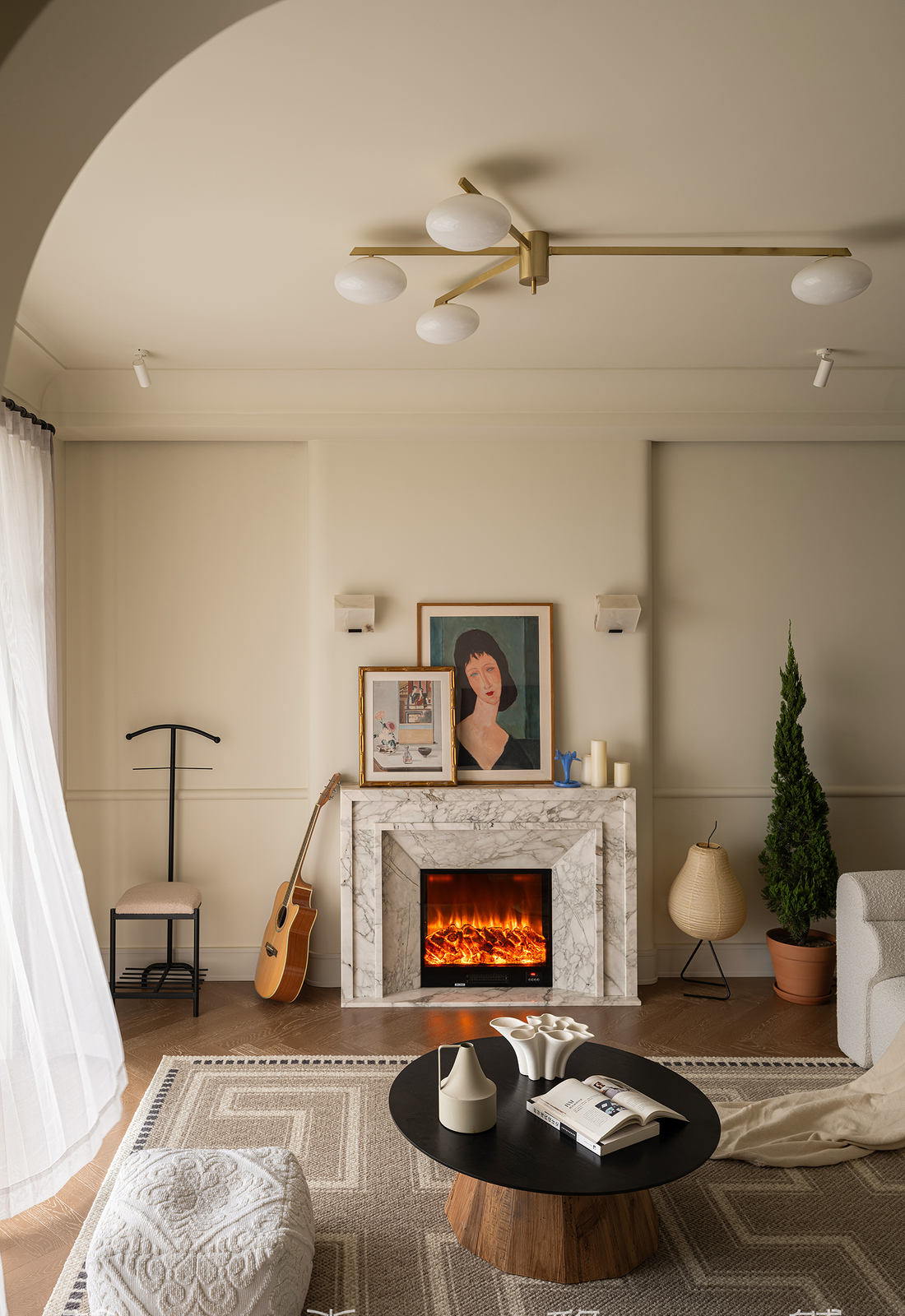 小户型养狗家庭自洽轻法空间设计-8