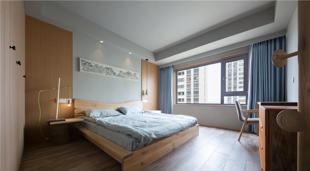 《望日》原木白空间，双过道设计，LDK 理念，大江景书房，高级灰卧室-20