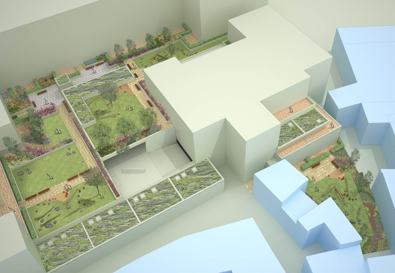 伦敦西区混合开发景观设计-12