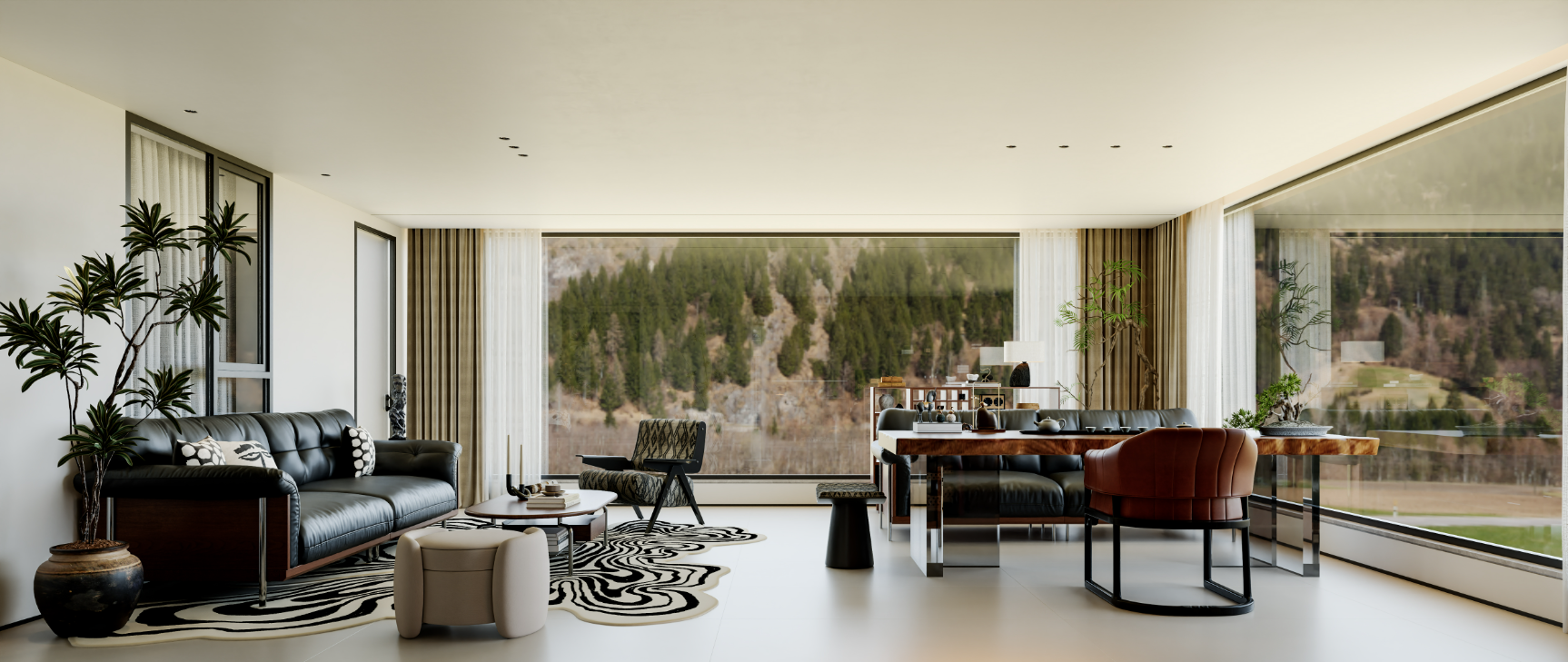 现代简约与自然相融，雅致空间尽显生活美学-0