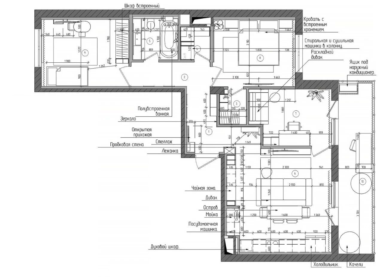 86㎡现代公寓设计丨Anna Lyudaeva-6