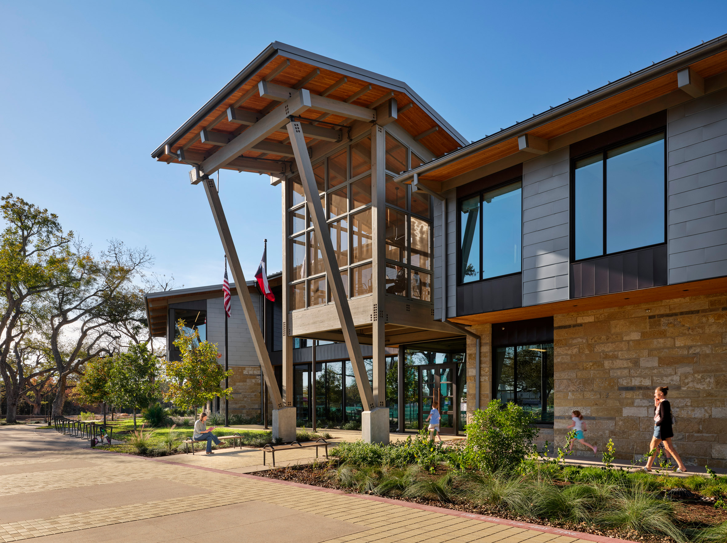 Lake Flato Architects evokes "feeling of being on a porch" at Texas library-7