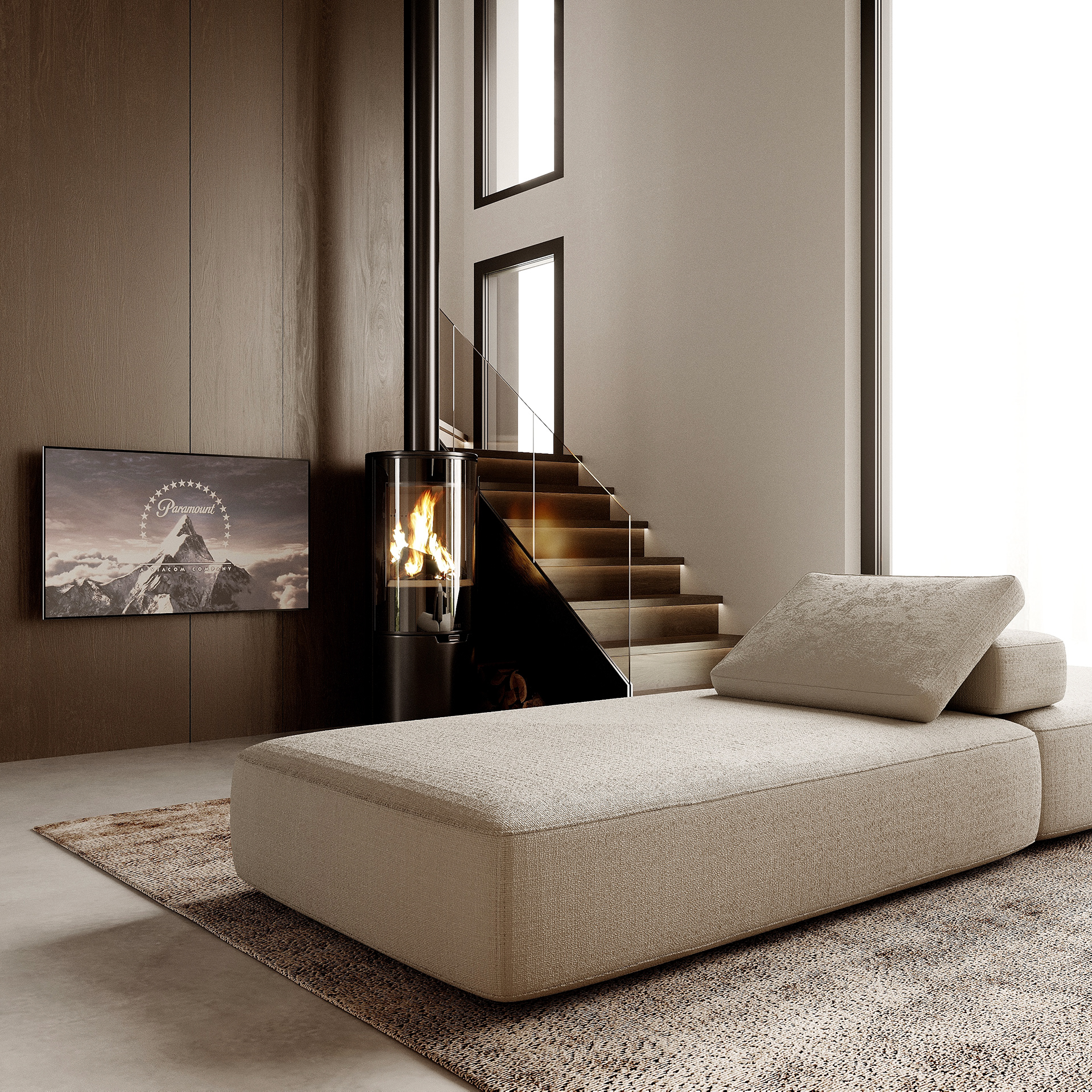 Интерьер каркасного дома-4