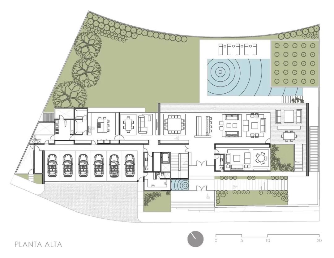HouseMT|坡地光幕：蒙特雷星环里的悬浮极简主义-26