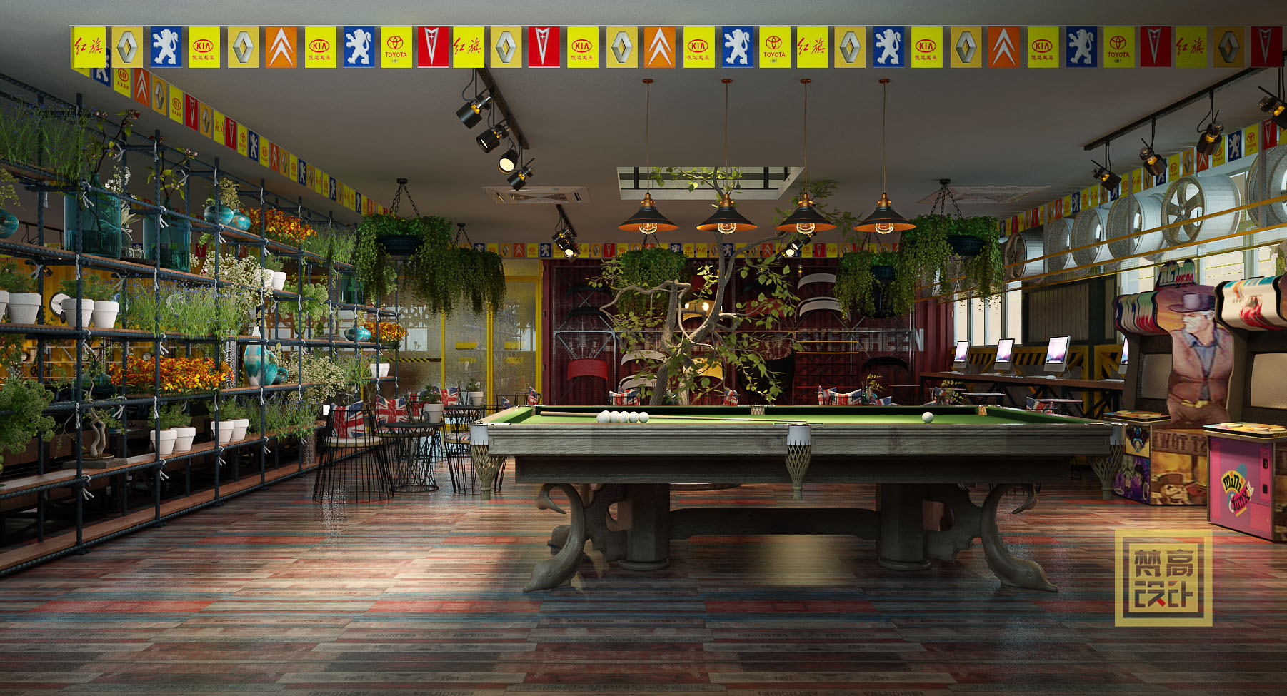 16 年工业风汽修俱乐部，演绎复古与时尚的完美结合-9