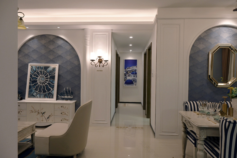 汕头龙光熙海岸C户型地中海风格样板房设计-3