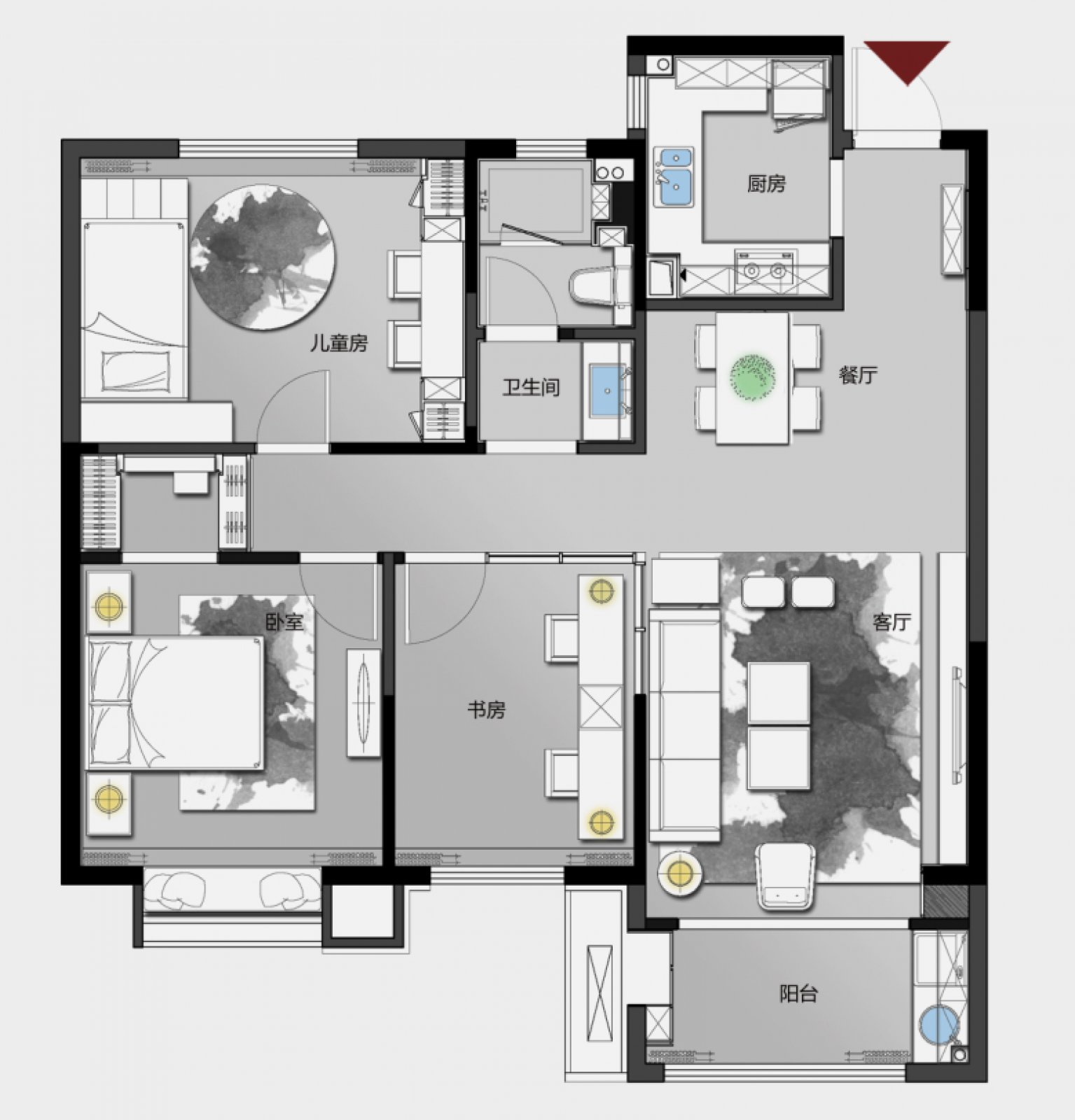 恐龙先森的家——济南绿地国际城样板间  成象设计-17