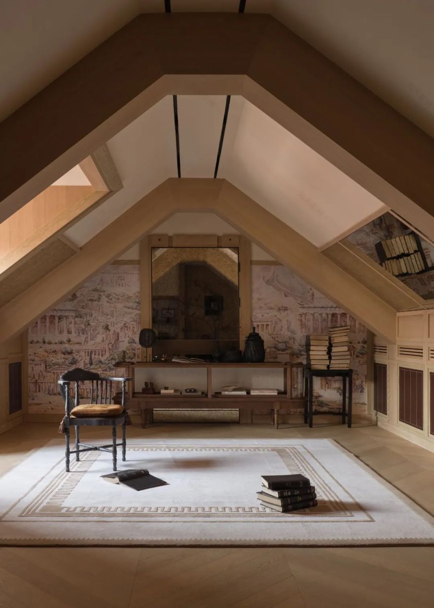 召禾设计邵程丨上海桐安里风貌别墅·复古侘寂风-25