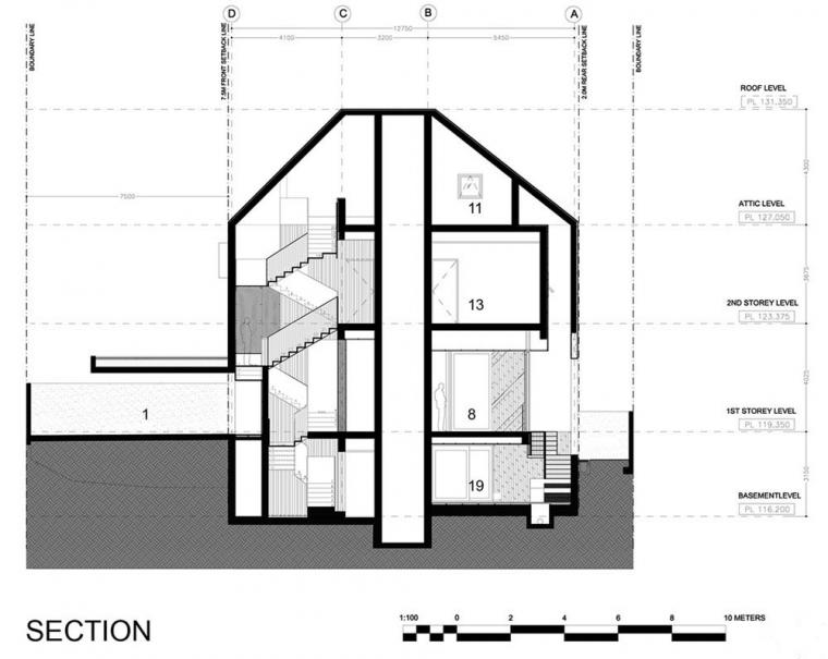新加坡“屋中屋”半独立住宅 | 室内外层叠有致，动感空间-19