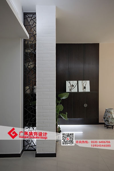 【烟台广来装饰】大成门6号楼现代中式三室两厅一卫一厨-2