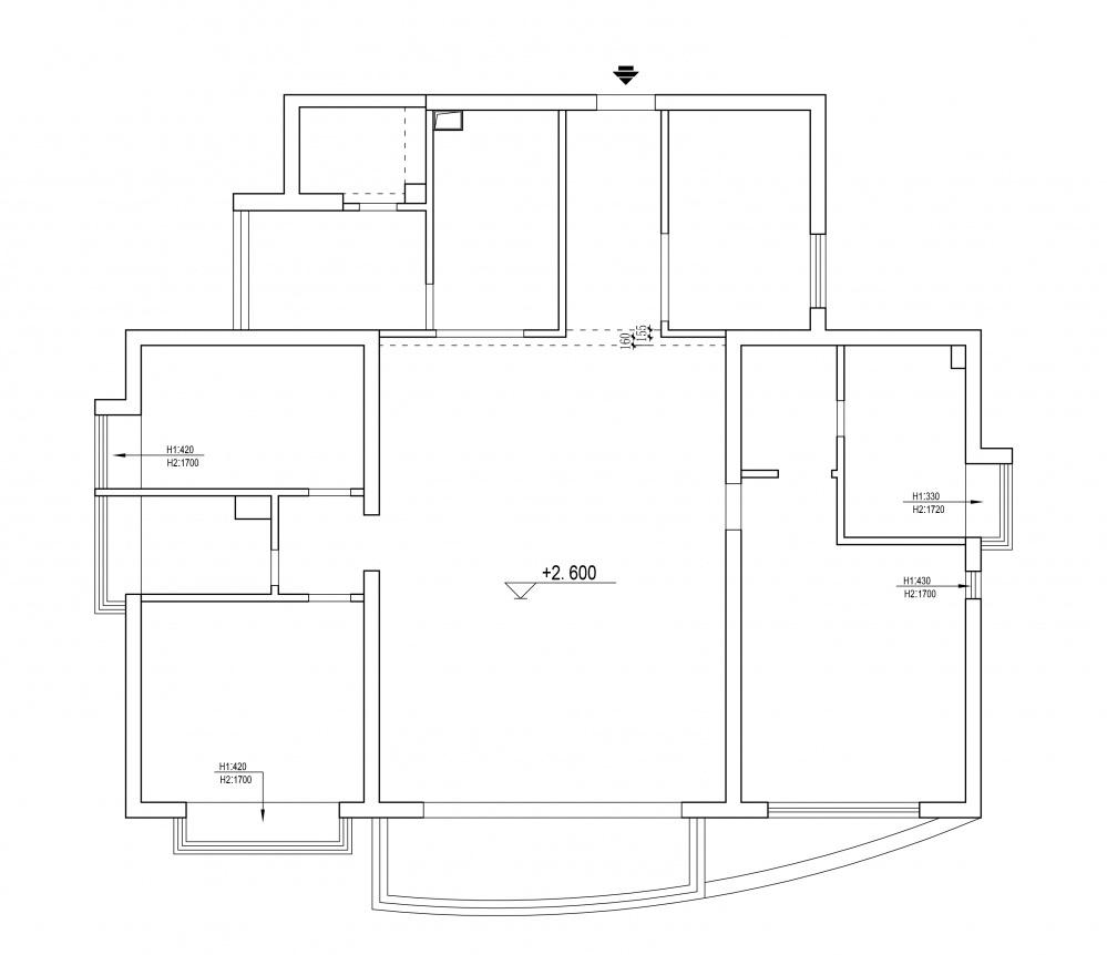 平层 200㎡精装房爆改法式复古轻奢-1