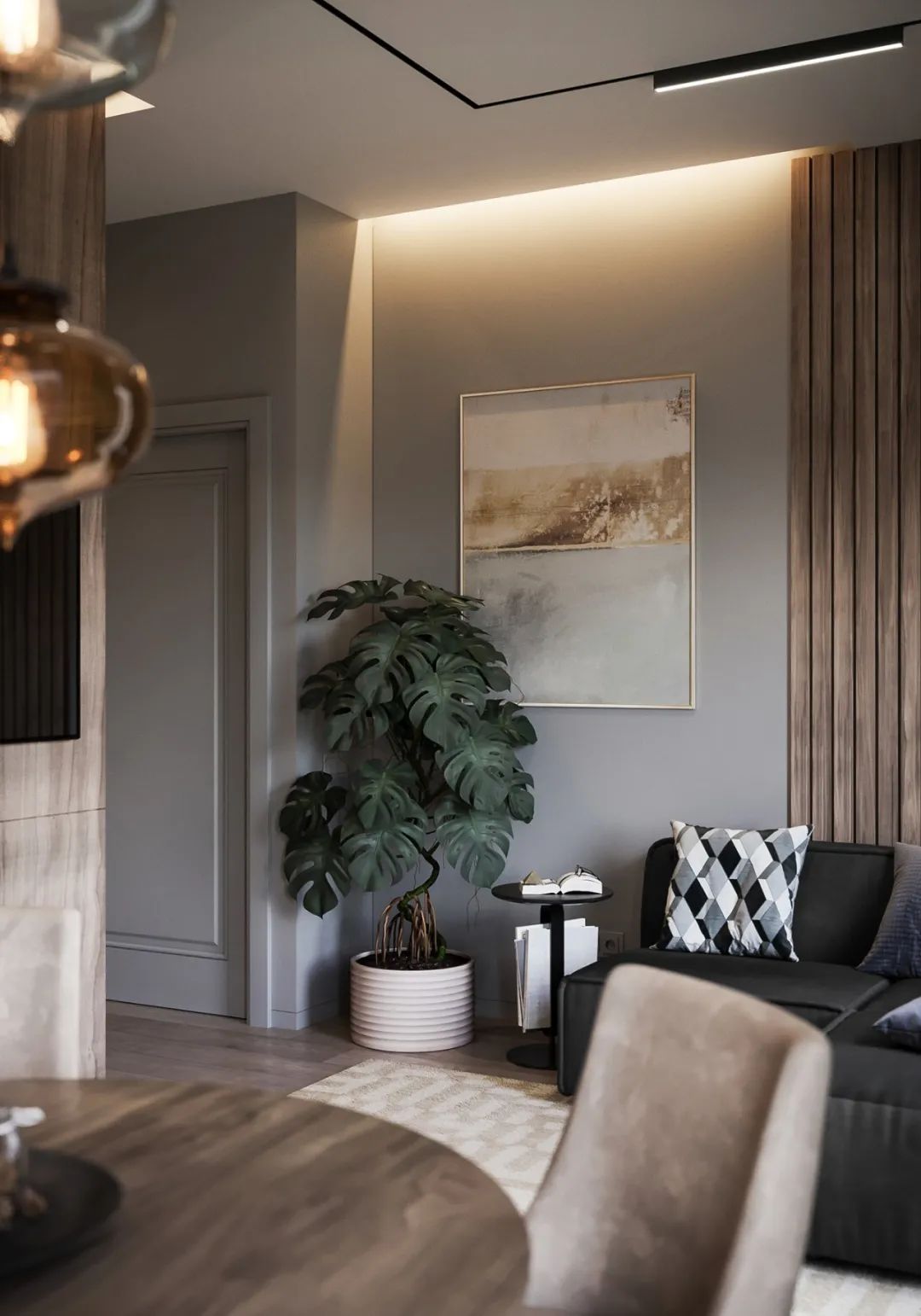 沉稳之魅——79 平米公寓低调奢华设计-6