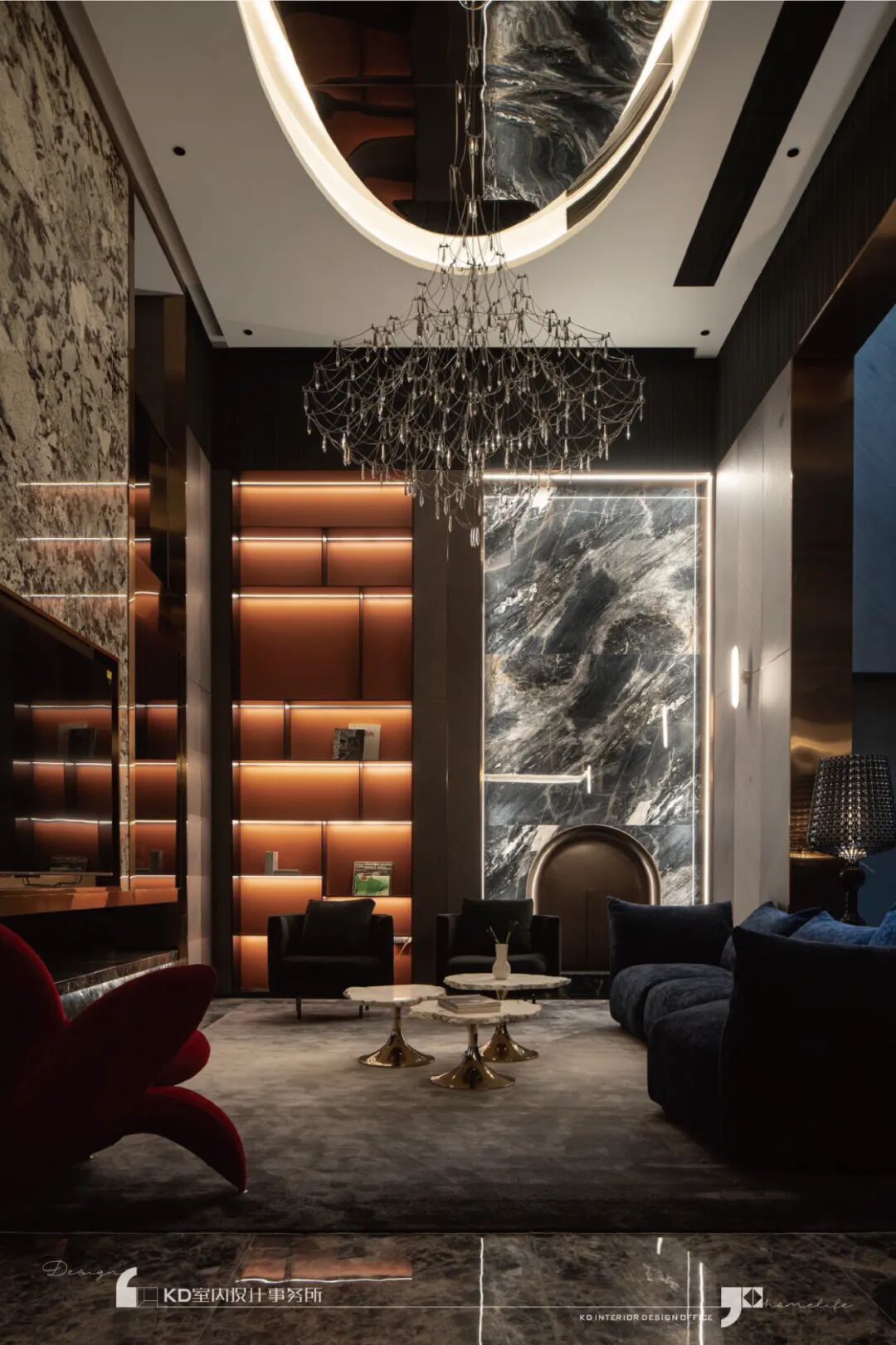 嘉景湾轻奢合院别墅软装进场拍摄「小时代」丨中国重庆丨KD室内设计事务所-20