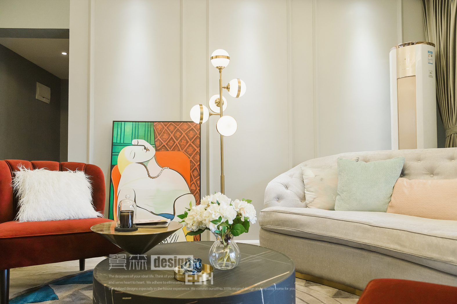 精装房逆袭,浪漫轻奢空间的软装魔法-26