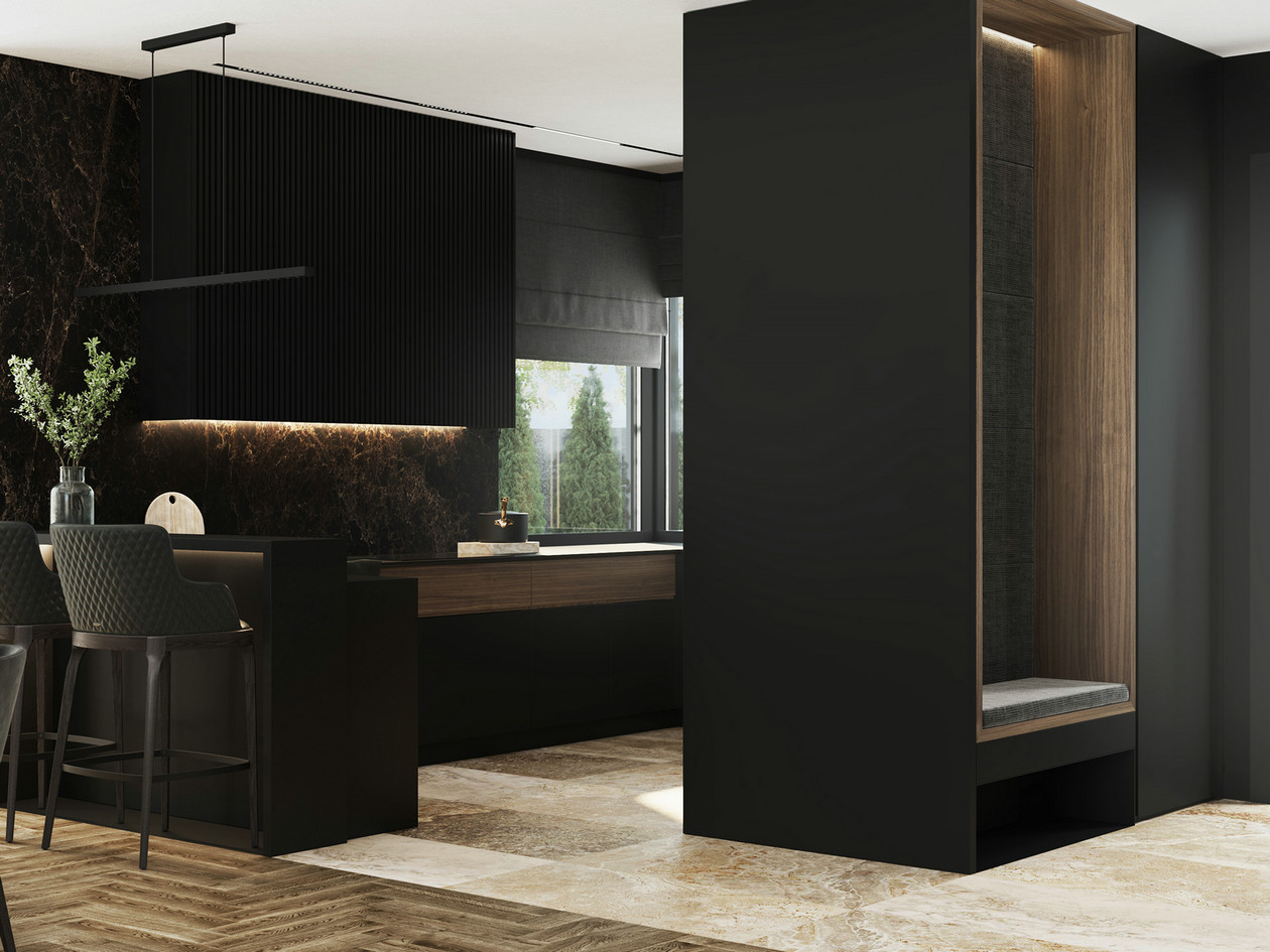 高级黑色系公寓设计-9