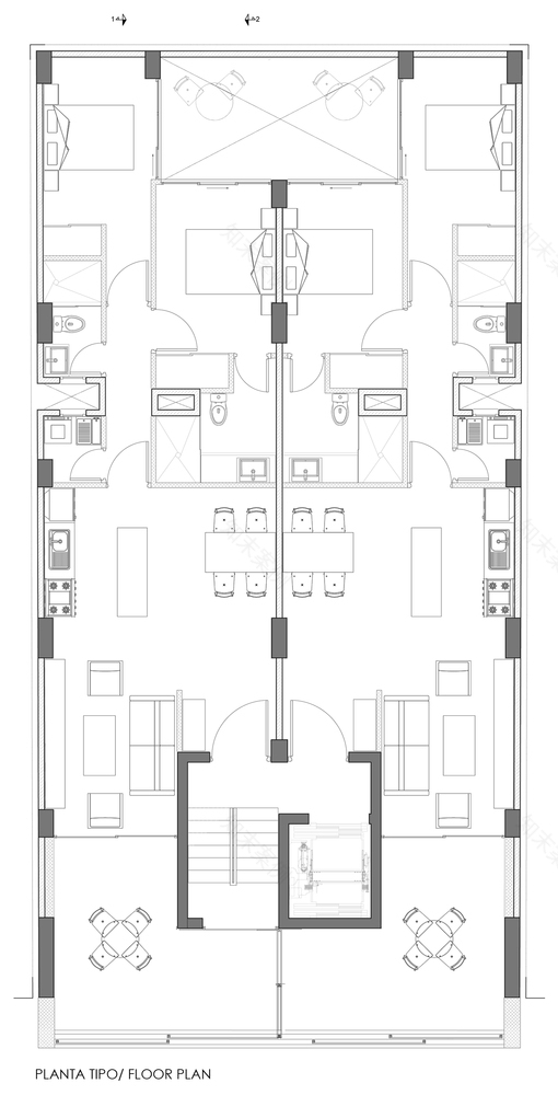 墨西哥城中心地带的里奥波 32 号住宅大楼-27