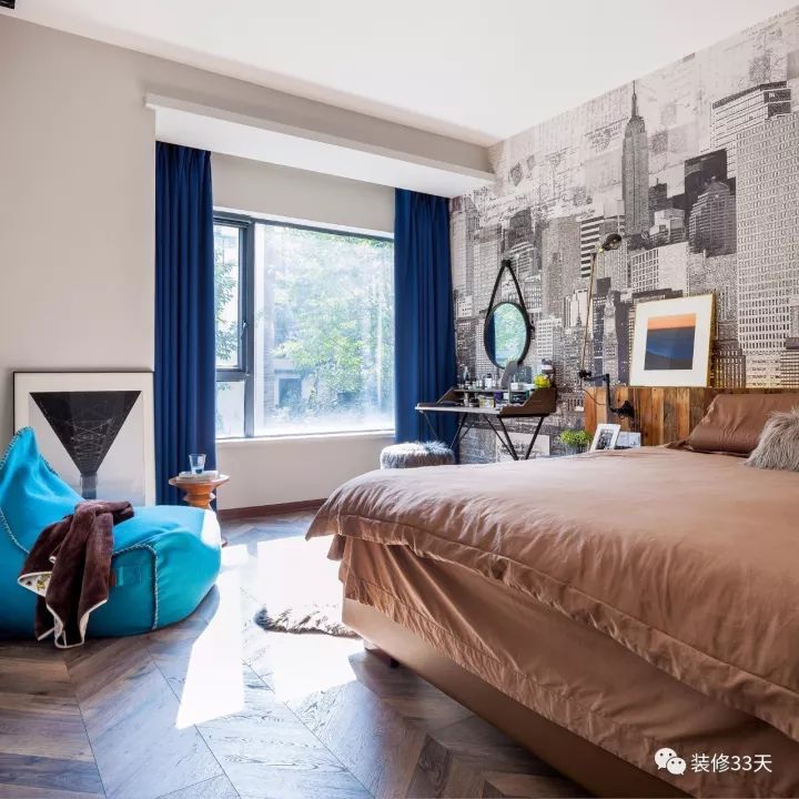 【装修】148平轻工业蓝色婚房 这才叫风格-22