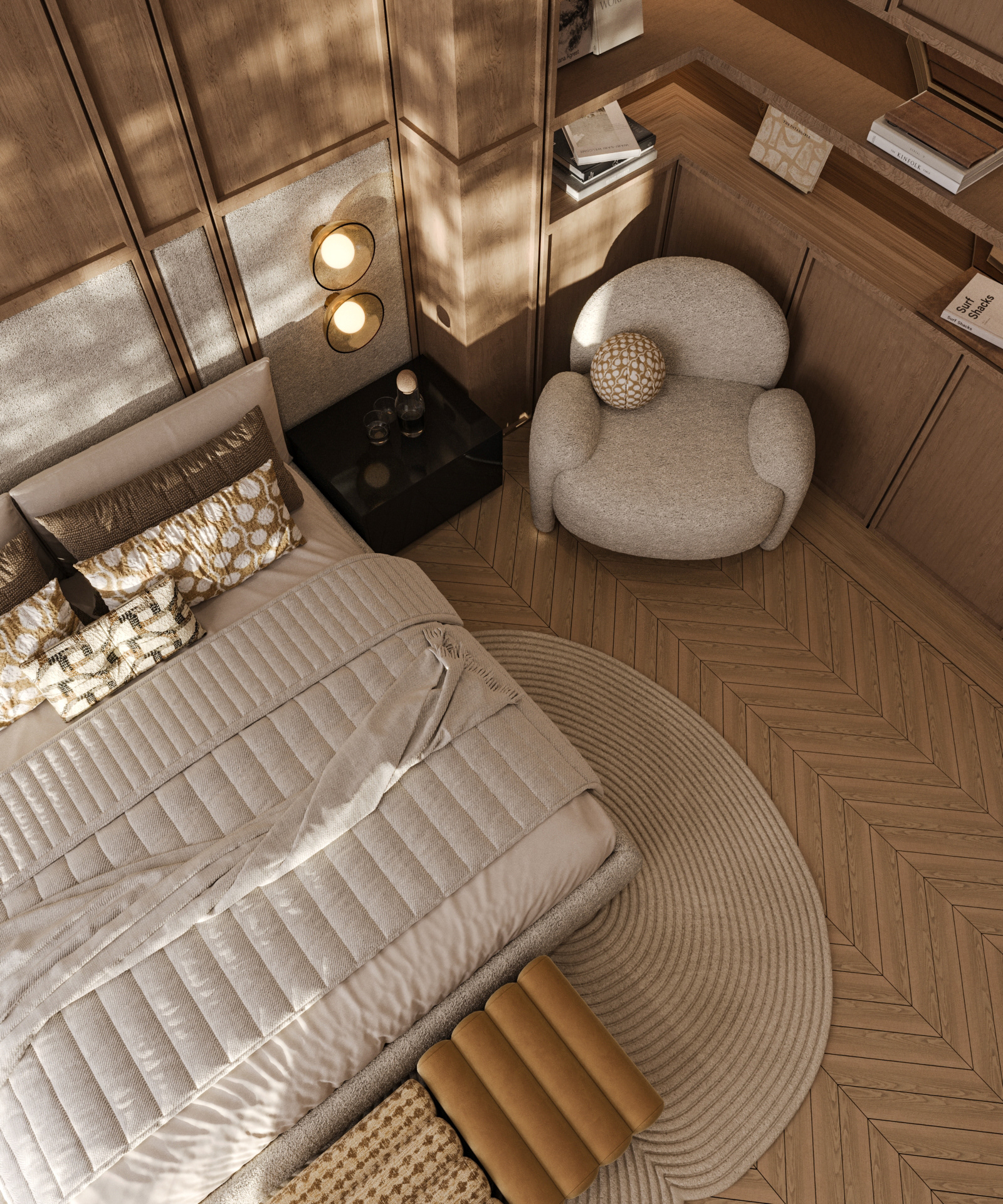 奥拉黄金·达曼市胡拜尔区

注：Al Khobar一般指沙特阿拉伯东部省最大的城市之一胡拜尔，它位于达曼市附近，在当地语境中常被提及Aura Gold这里音译成奥拉黄金，如果它是特定的专有名词，可能需要更多背景信息来确定更合适的译法 丨沙特阿拉伯丨MYS Design Haus-75