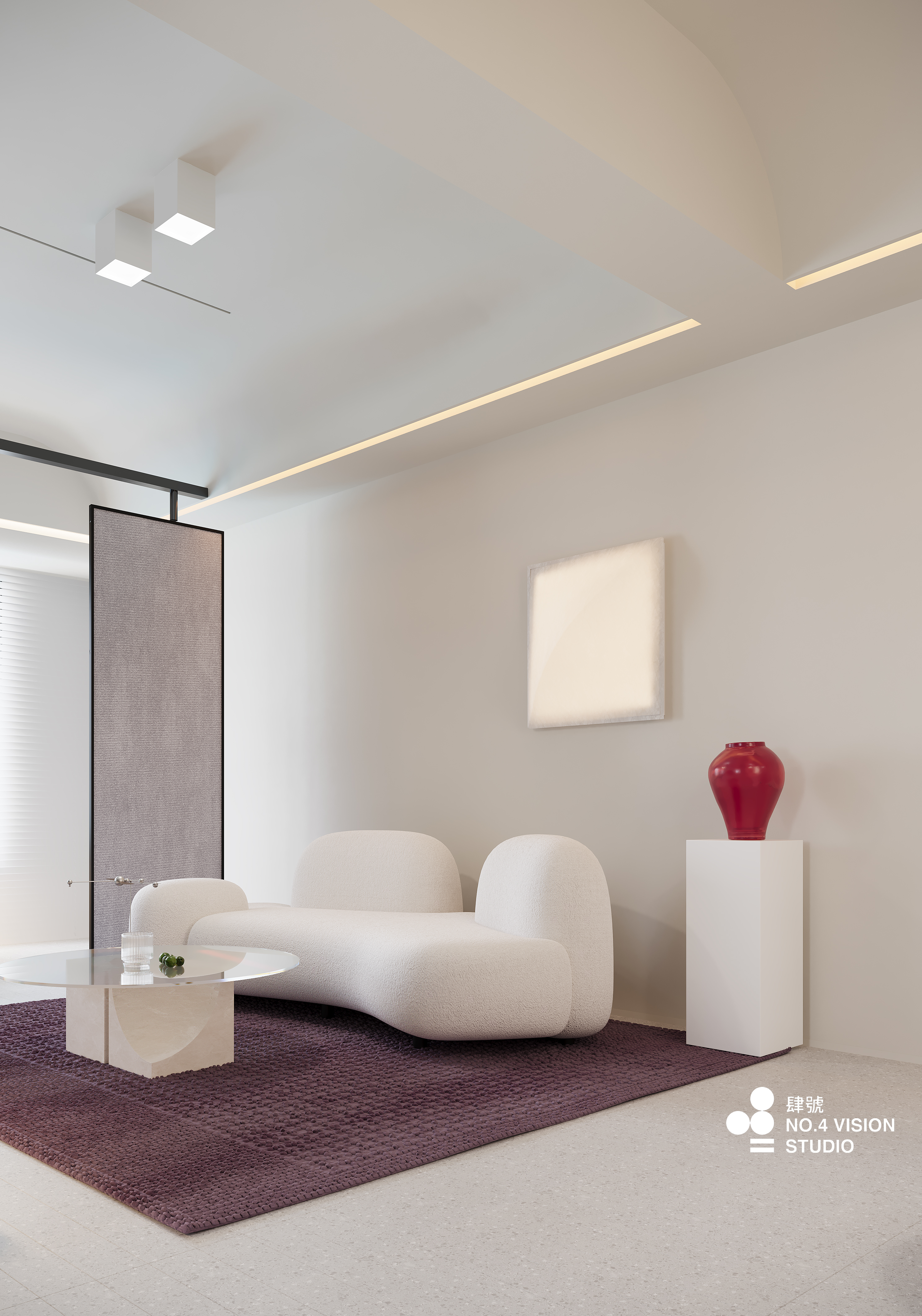 现代韩式小型白色单身公寓-14