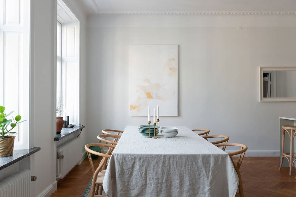 斯德哥尔摩 102 平米优雅公寓 | 海洋风蓝调与温暖焦糖色的完美结合-7