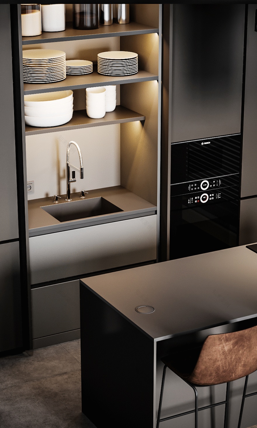 68㎡高级灰原木公寓,现代轻奢的魅力空间-13