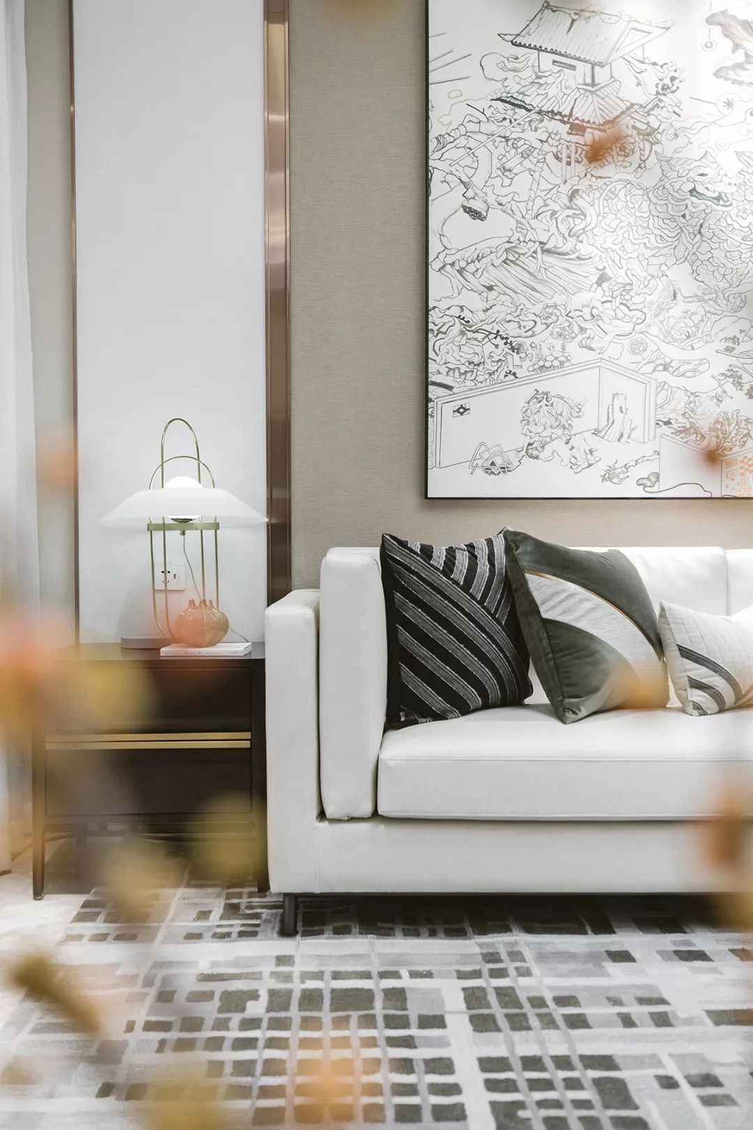 温岭·宝龙广场样板房 | 现代中式家居的静谧隐世空间-7