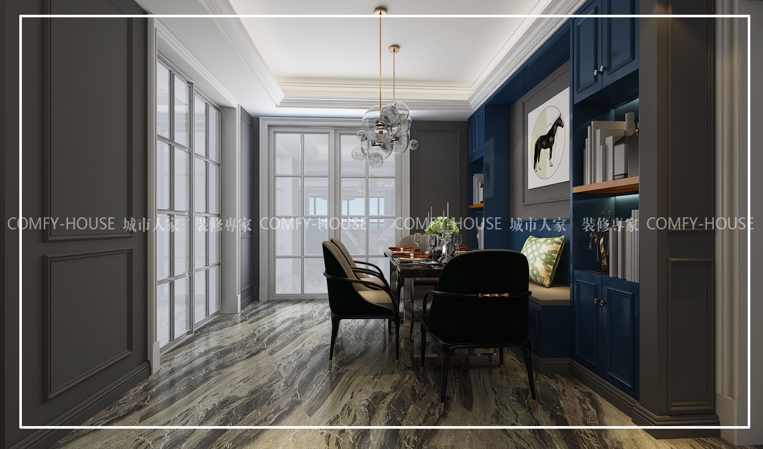 万达文旅城 160㎡美式轻奢四室两厅-8