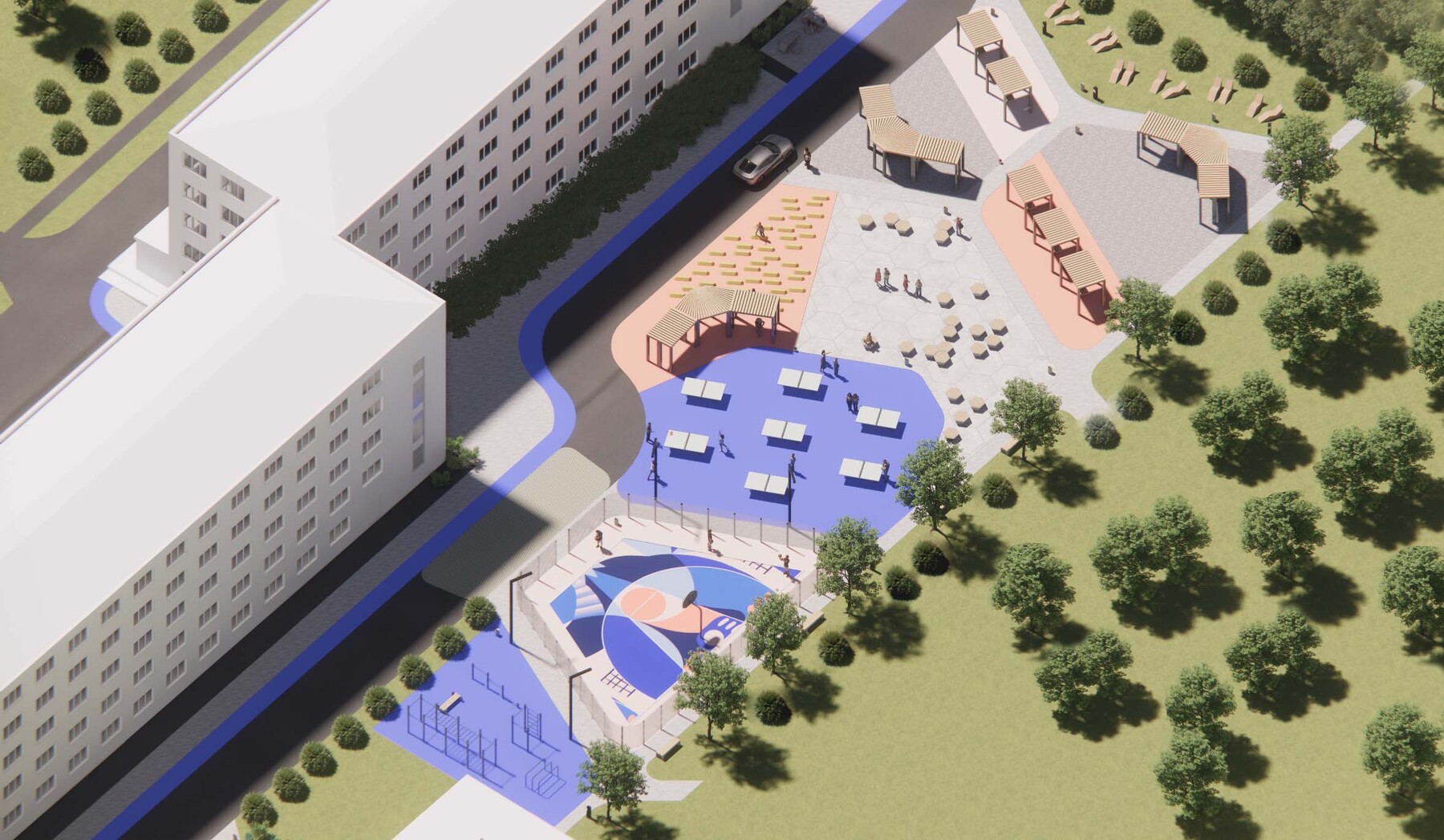 大学园区庭院区域设计项目丨HSE DESIGN LAB（与相关方合作）-21