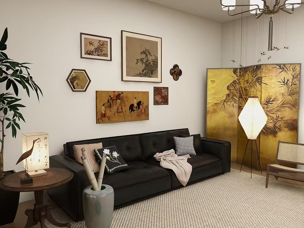 宋代美学 新中式客厅-2