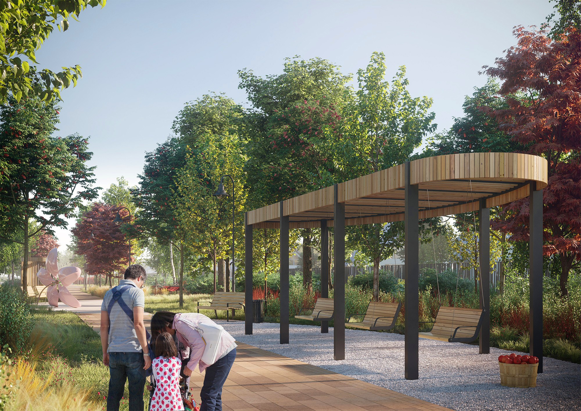 Яблони парк 别墅小区景观设计丨俄罗斯奔萨丨sp architect-22