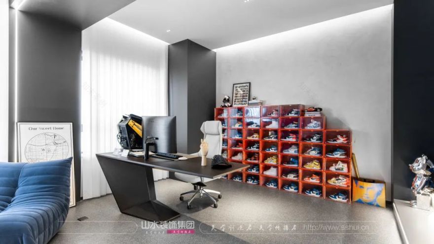 赛博朋克山水 S200 样板间丨山水空间装饰-31