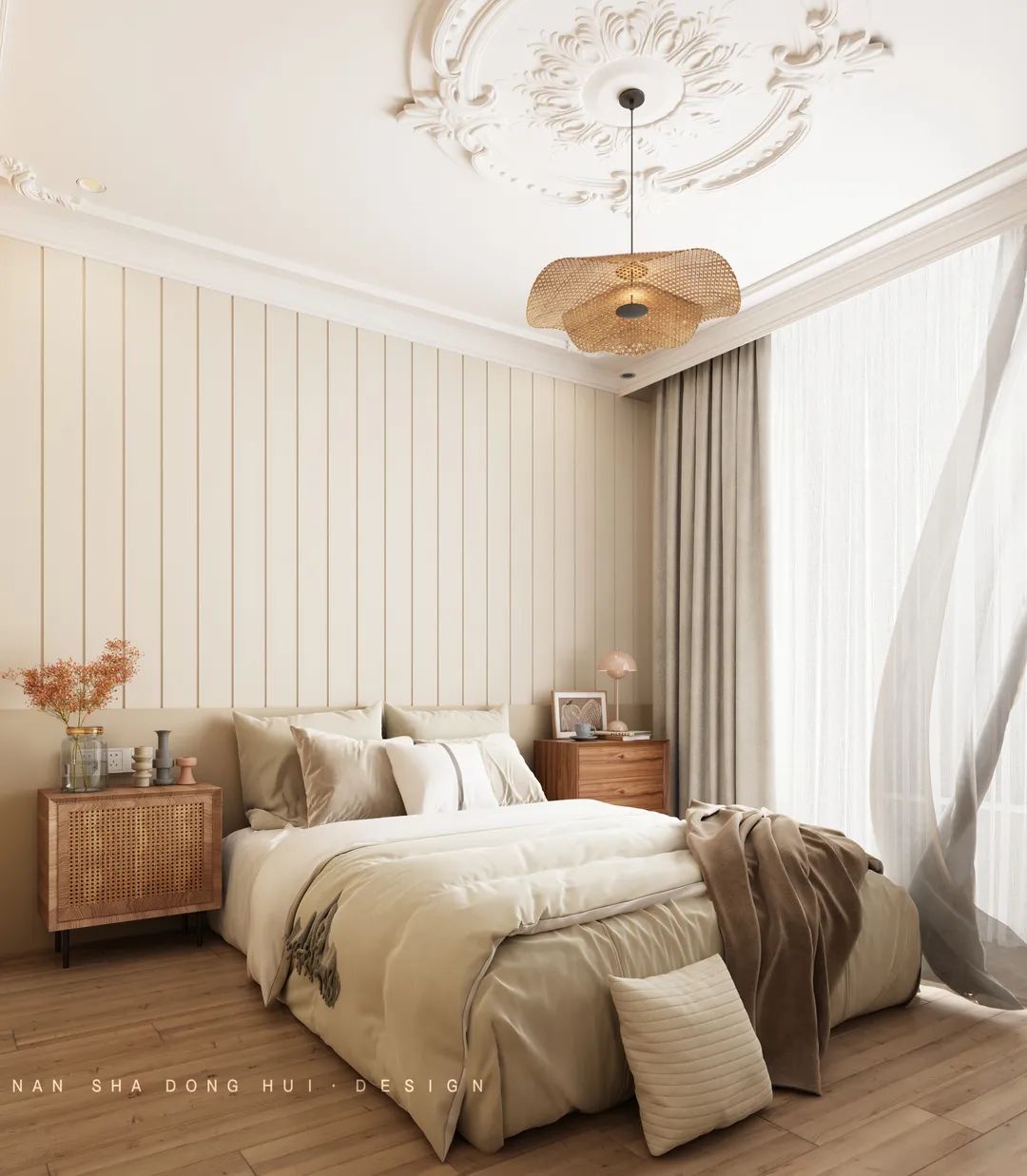 日出暖宅 · 简约法式风格空间设计丨南厦东辉设计-24