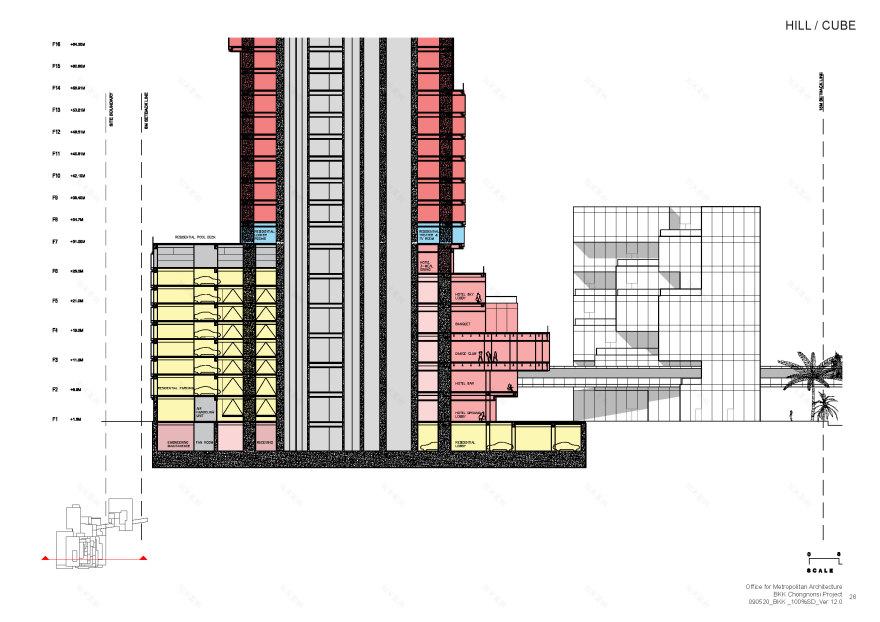 玛哈纳空塔(通常该建筑又名曼谷垂直花园曼谷画框,常见中文名还有通天塔 ,最准确名称以当地官方为准 ) 丨泰国曼谷丨OMA-35