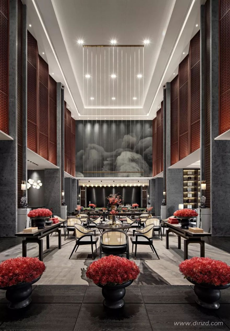 天津津门大院售楼处 | 古韵墨色与现代材质的完美融合-17