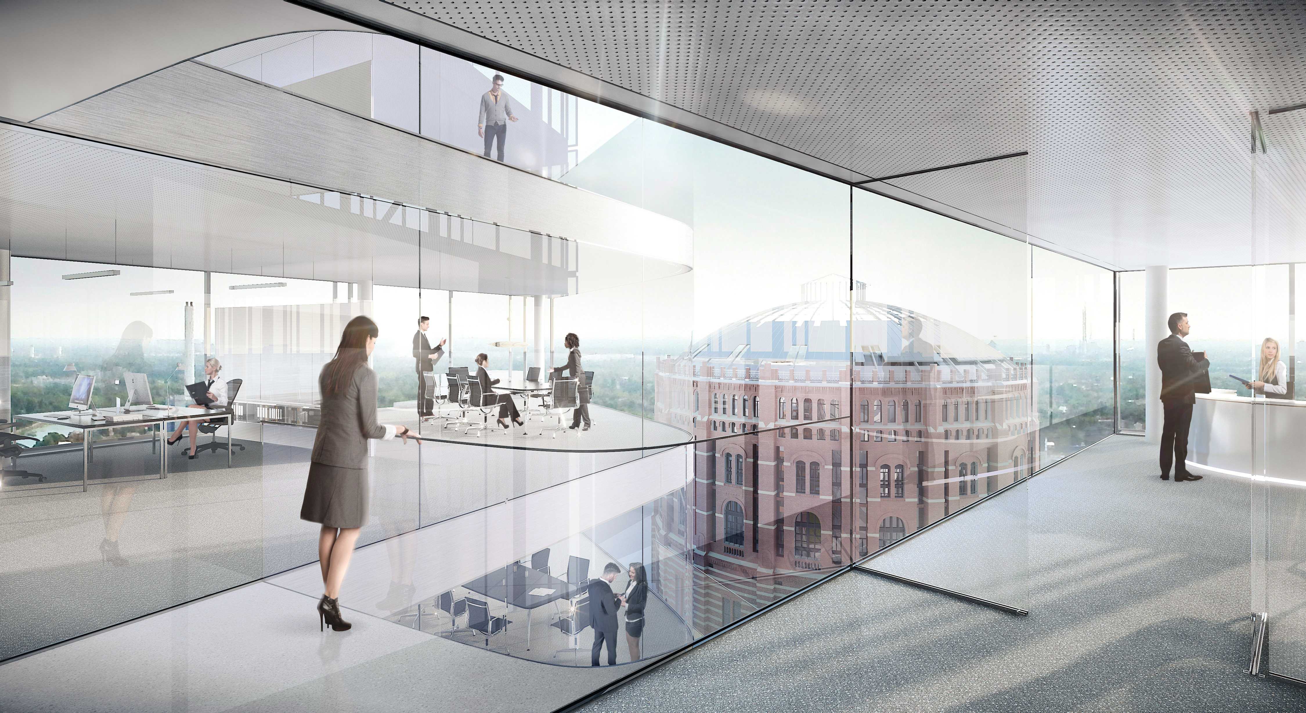 Pichler & Traupmann Architekten ZT GmbH 的"Gate 2 Tower"设计,打造和谐高层建筑与城市关系-5