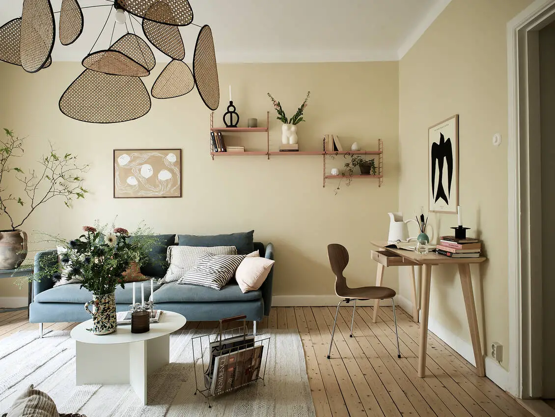 瑞典 30 年代乡村别墅，色彩斑斓的 47m2 公寓设计-3