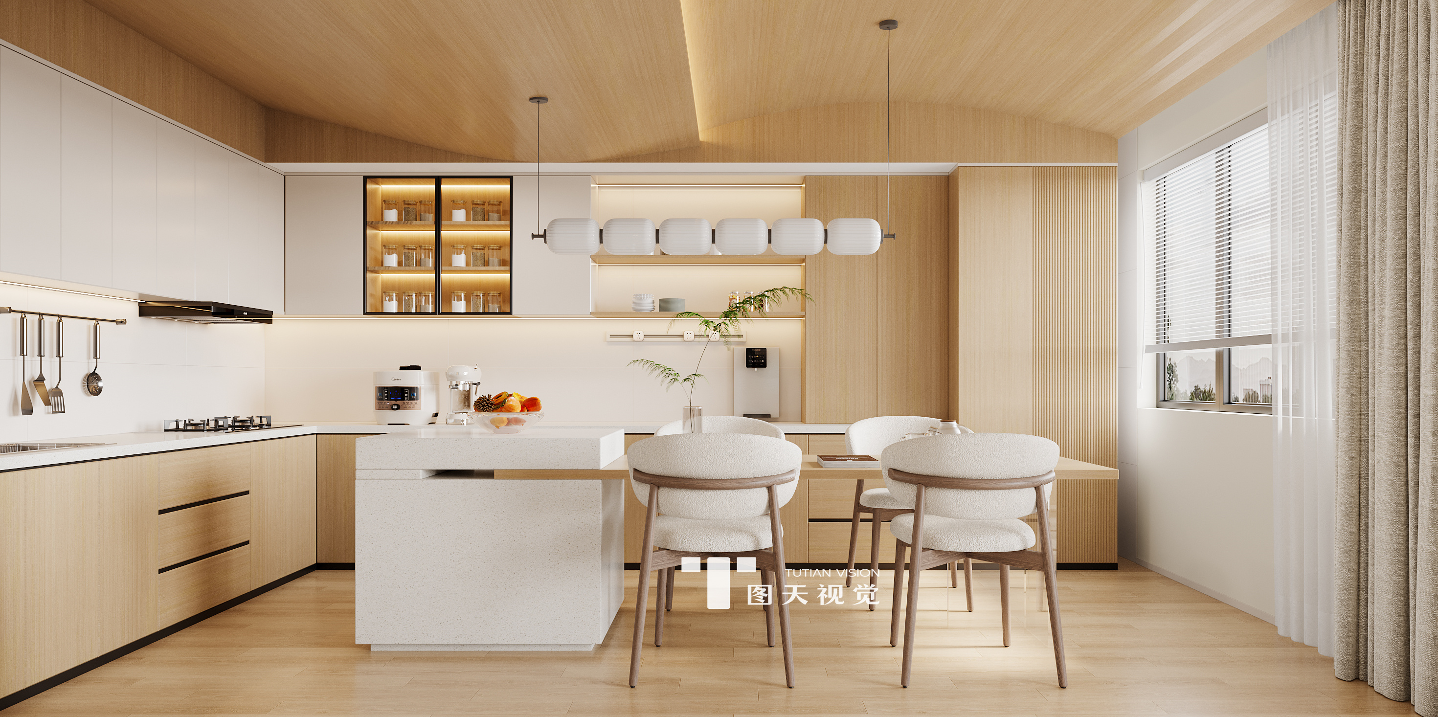 奶油原木|四层别墅-1