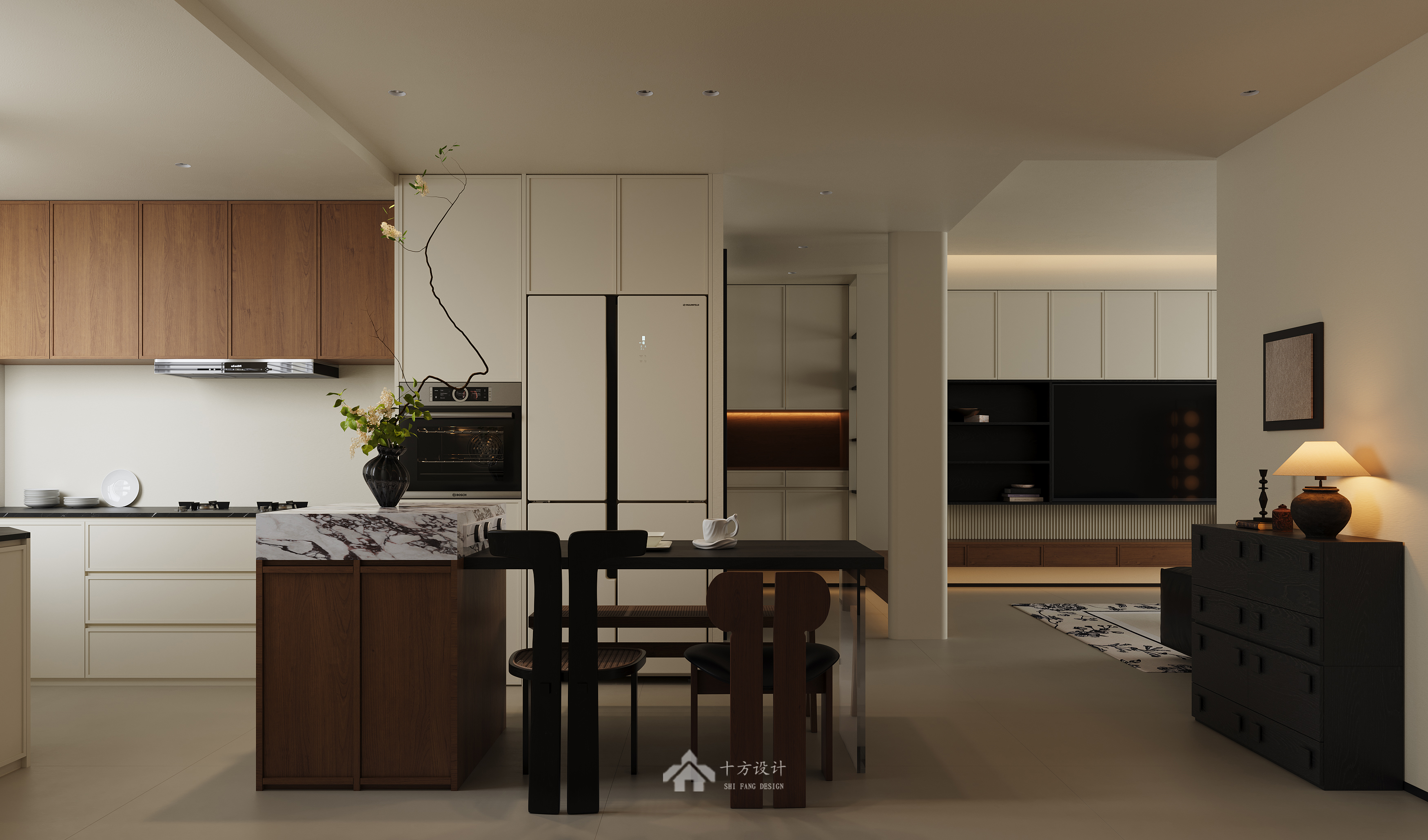 现代中古风整面电视柜真的很香-3