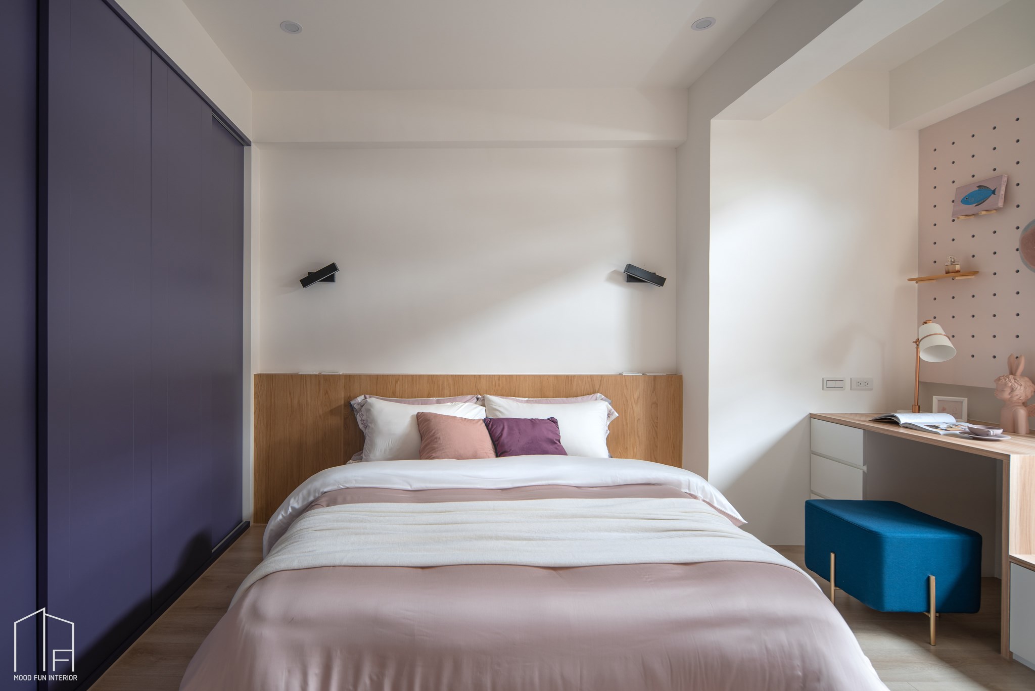 穆丰空间设计 | 88㎡北欧老屋翻新，色彩缤纷安全舒适-21