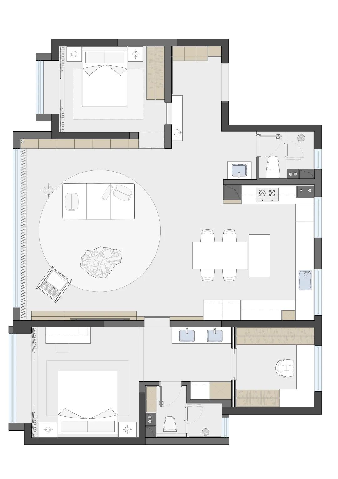 拂光丨中国天津丨陌上空间设计-43