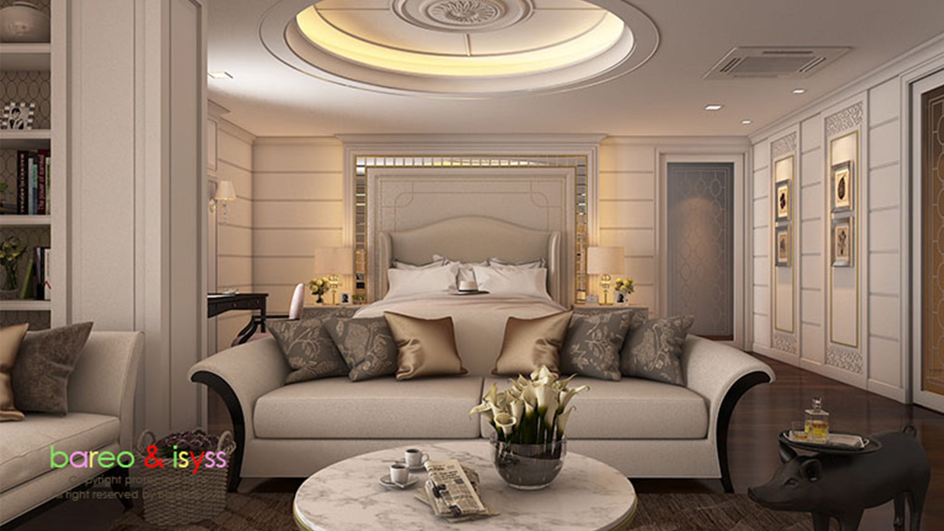 Bareo | ผลงานออกแบบ ตกแต่งภายในห้องนอน สไตล์คลาสสิก | Portfolio-1